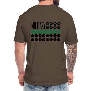 K9s Lead the Way - Military - Fitted Cotton/Poly T-Shirt by Next Level - heather espresso