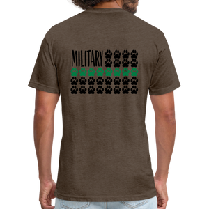 K9s Lead the Way - Military - Fitted Cotton/Poly T-Shirt by Next Level - heather espresso