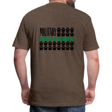 Load image into Gallery viewer, K9s Lead the Way - Military - Fitted Cotton/Poly T-Shirt by Next Level - heather espresso
