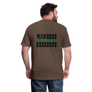 K9s Lead the Way - Military - Fitted Cotton/Poly T-Shirt by Next Level - heather espresso