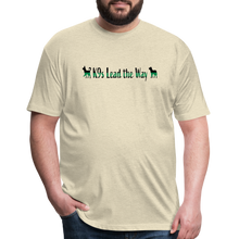 Load image into Gallery viewer, K9s Lead the Way - Military - Fitted Cotton/Poly T-Shirt by Next Level - heather cream
