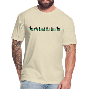 K9s Lead the Way - Military - Fitted Cotton/Poly T-Shirt by Next Level - heather cream