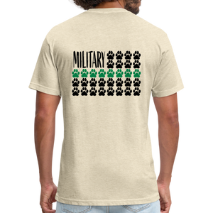 K9s Lead the Way - Military - Fitted Cotton/Poly T-Shirt by Next Level - heather cream