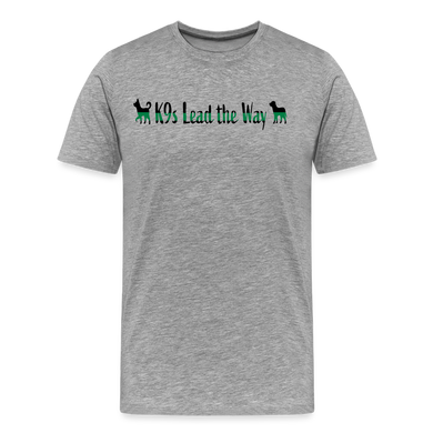 K9s Lead the Way - Military - Men's Premium T-Shirt - heather gray