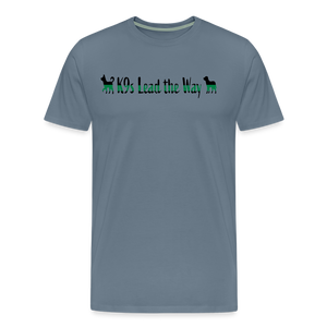 K9s Lead the Way - Military - Men's Premium T-Shirt - steel blue