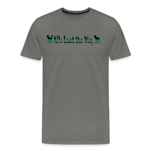 K9s Lead the Way - Military - Men's Premium T-Shirt - asphalt gray