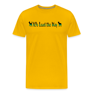 K9s Lead the Way - Military - Men's Premium T-Shirt - sun yellow