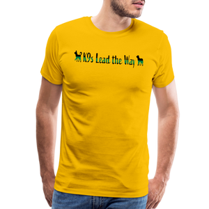 K9s Lead the Way - Military - Men's Premium T-Shirt - sun yellow