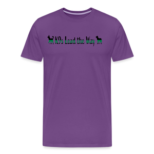 K9s Lead the Way - Military - Men's Premium T-Shirt - purple