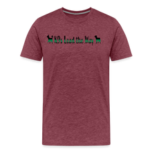 Load image into Gallery viewer, K9s Lead the Way - Military - Men&#39;s Premium T-Shirt - heather burgundy
