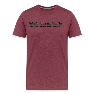 K9s Lead the Way - Military - Men's Premium T-Shirt - heather burgundy