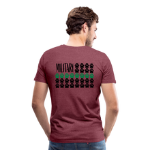 Load image into Gallery viewer, K9s Lead the Way - Military - Men&#39;s Premium T-Shirt - heather burgundy
