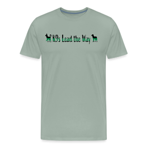 K9s Lead the Way - Military - Men's Premium T-Shirt - steel green