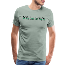 Load image into Gallery viewer, K9s Lead the Way - Military - Men&#39;s Premium T-Shirt - steel green
