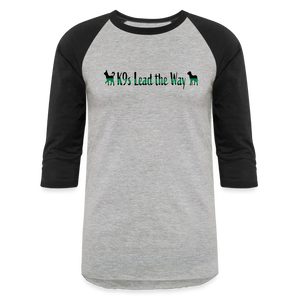 K9s Lead the Way - Military - Baseball T-Shirt - heather gray/black