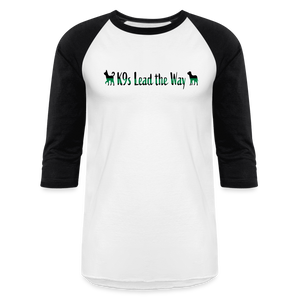 K9s Lead the Way - Military - Baseball T-Shirt - white/black