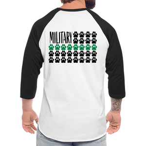 K9s Lead the Way - Military - Baseball T-Shirt - white/black