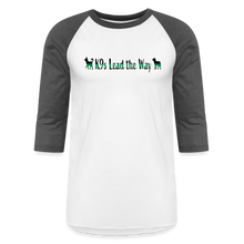 Load image into Gallery viewer, K9s Lead the Way - Military - Baseball T-Shirt - white/charcoal
