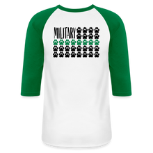 Load image into Gallery viewer, K9s Lead the Way - Military - Baseball T-Shirt - white/kelly green
