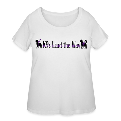 K9s Lead the Way - Service - Women’s Curvy T-Shirt - white