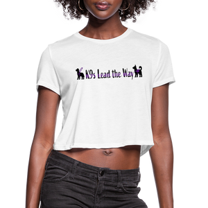 K9s Lead the Way - Service - Women's Cropped T-Shirt - white