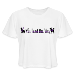 K9s Lead the Way - Service - Women's Cropped T-Shirt - white