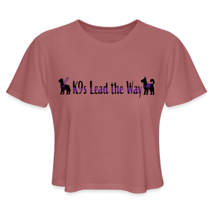 K9s Lead the Way - Service - Women's Cropped T-Shirt - mauve