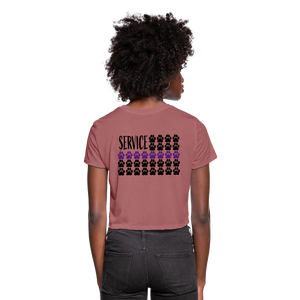 K9s Lead the Way - Service - Women's Cropped T-Shirt - mauve