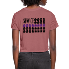 Load image into Gallery viewer, K9s Lead the Way - Service - Women&#39;s Cropped T-Shirt - mauve
