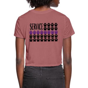 K9s Lead the Way - Service - Women's Cropped T-Shirt - mauve