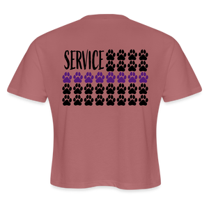 K9s Lead the Way - Service - Women's Cropped T-Shirt - mauve