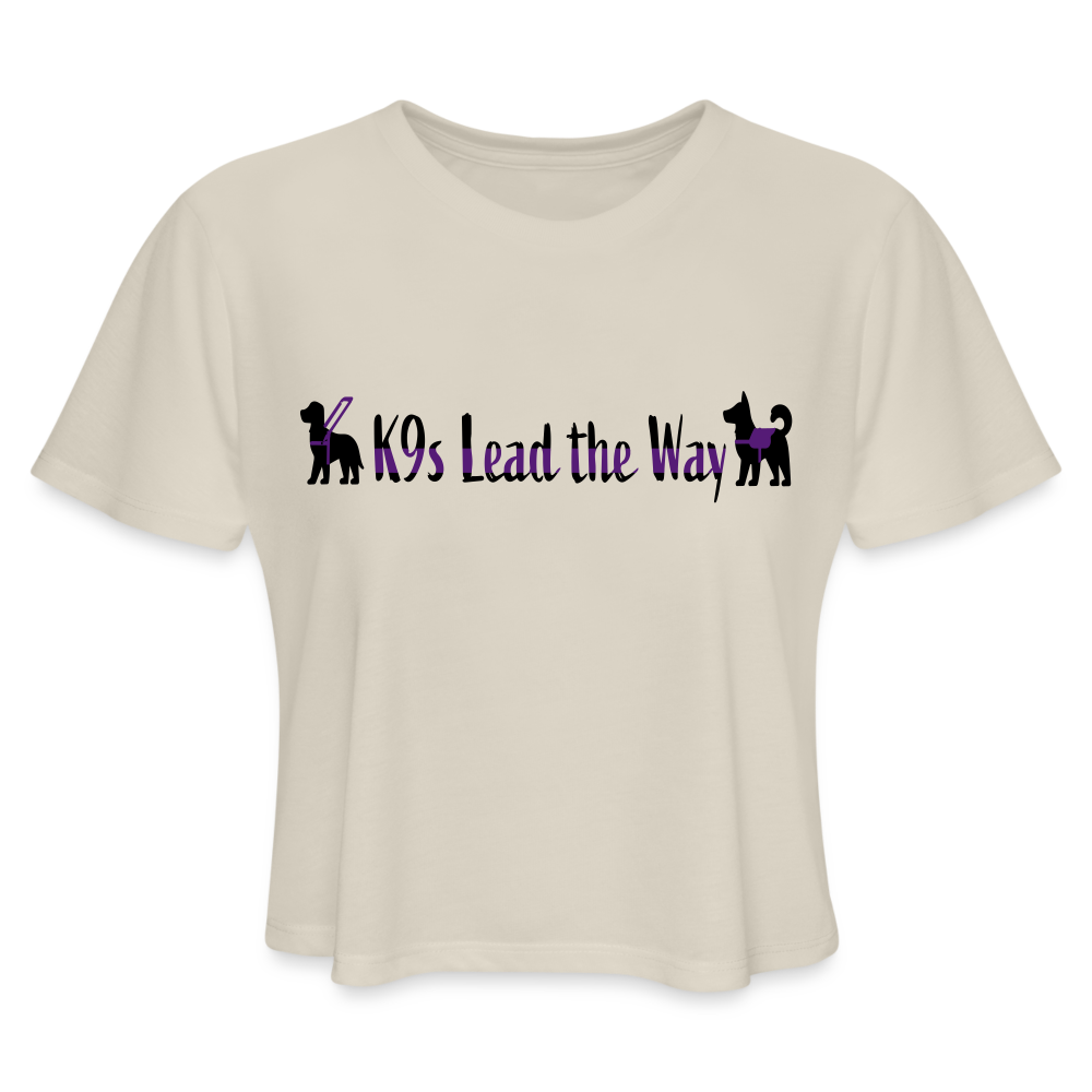 K9s Lead the Way - Service - Women's Cropped T-Shirt - dust