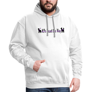 K9s Lead the Way - Service - Contrast Hoodie - white/gray