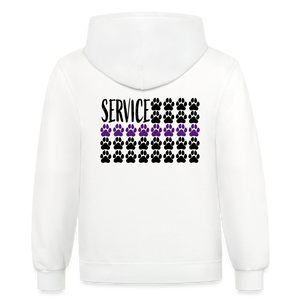 K9s Lead the Way - Service - Contrast Hoodie - white/gray