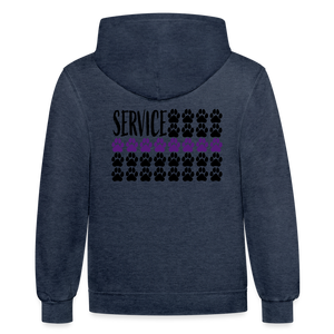 K9s Lead the Way - Service - Contrast Hoodie - indigo heather/asphalt