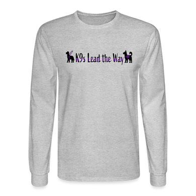 K9s Lead the Way - Service - Men's Long Sleeve T-Shirt - heather gray