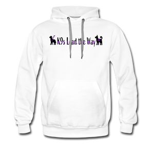 K9s Lead the Way - Service - Men’s Premium Hoodie - white