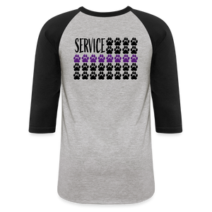 K9s Lead the Way - Service - Baseball T-Shirt - heather gray/black