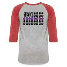 Load image into Gallery viewer, K9s Lead the Way - Service - Baseball T-Shirt - heather gray/red
