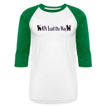 Load image into Gallery viewer, K9s Lead the Way - Service - Baseball T-Shirt - white/kelly green
