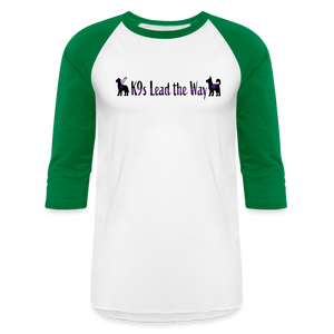 K9s Lead the Way - Service - Baseball T-Shirt - white/kelly green