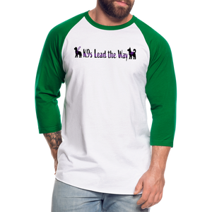 K9s Lead the Way - Service - Baseball T-Shirt - white/kelly green