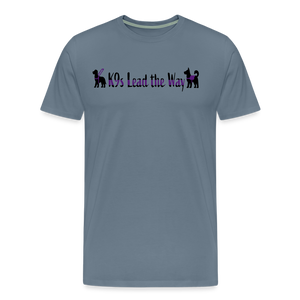 K9s Lead the Way - Service - Men's Premium T-Shirt - steel blue