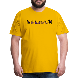 K9s Lead the Way - Service - Men's Premium T-Shirt - sun yellow