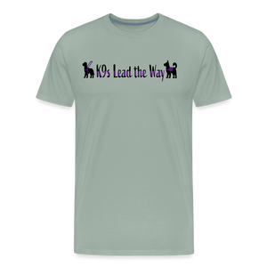 K9s Lead the Way - Service - Men's Premium T-Shirt - steel green