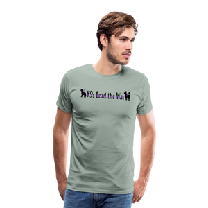 K9s Lead the Way - Service - Men's Premium T-Shirt - steel green