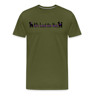 K9s Lead the Way - Service - Men's Premium T-Shirt - olive green