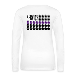 K9s Lead the Way - Service - Women's Premium Long Sleeve T-Shirt - white