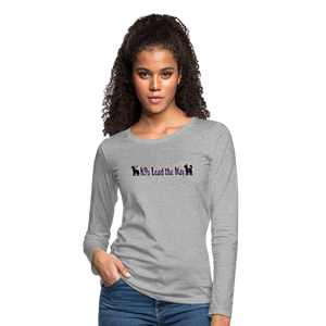 K9s Lead the Way - Service - Women's Premium Long Sleeve T-Shirt - heather gray