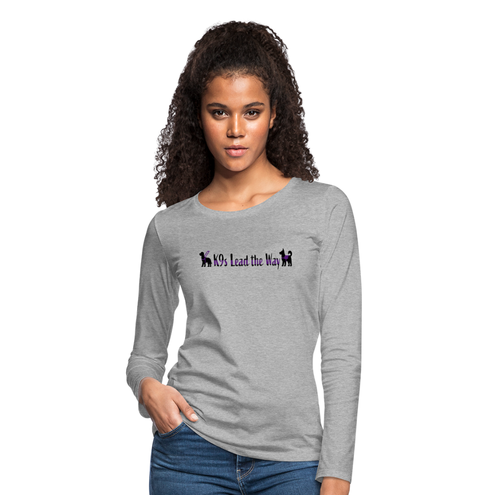 K9s Lead the Way - Service - Women's Premium Long Sleeve T-Shirt - heather gray